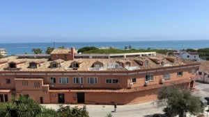 Vistas al mar y montaña desde la terraza del estudio Calypso 1, Mijas Costa